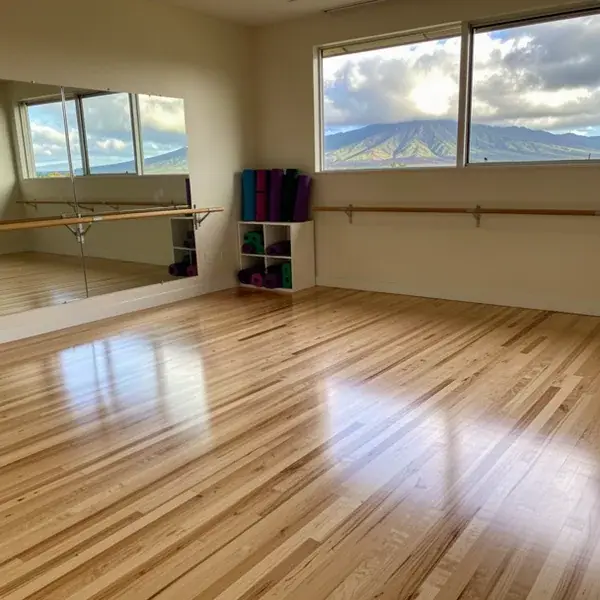 Maple sprung floor in Kahului dance studio