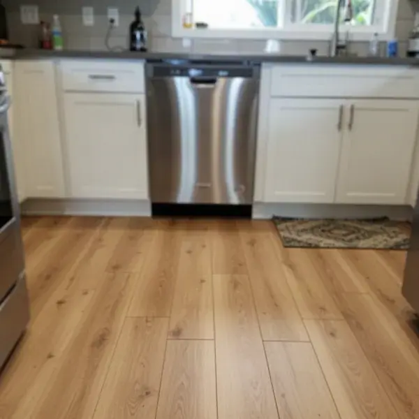 Waterproof vinyl plank by dishwasher in Spreckelsville kitchen